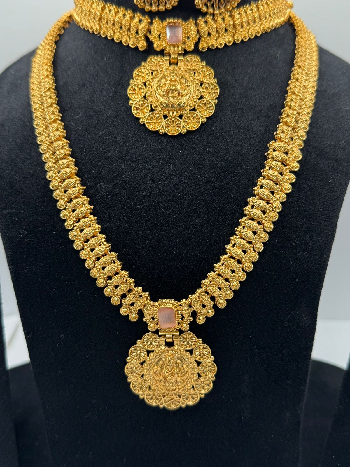 Exquisite South Indian Temple Jewellery Bridal Set