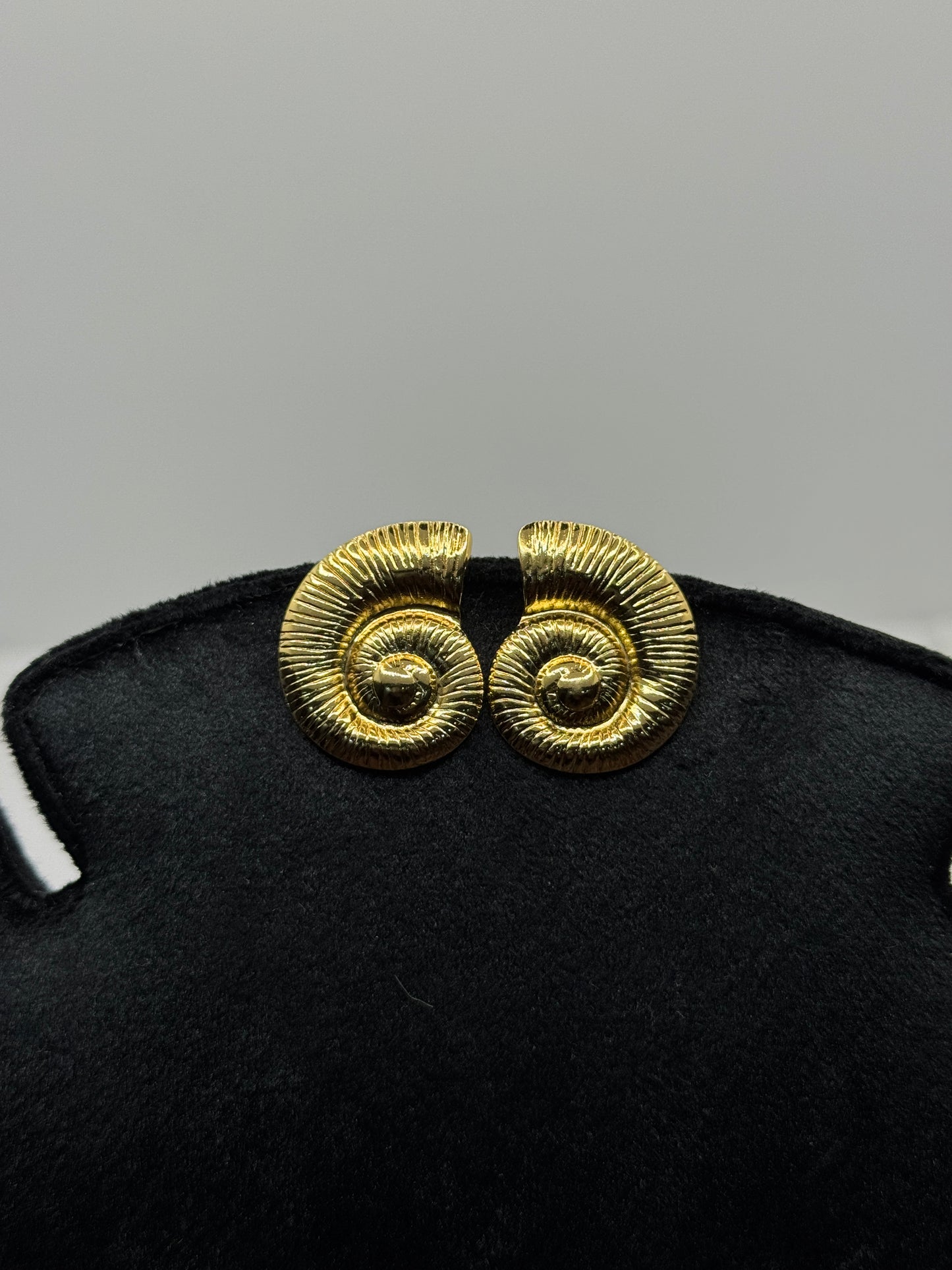 Nautillus-Shaped Stud Earrings