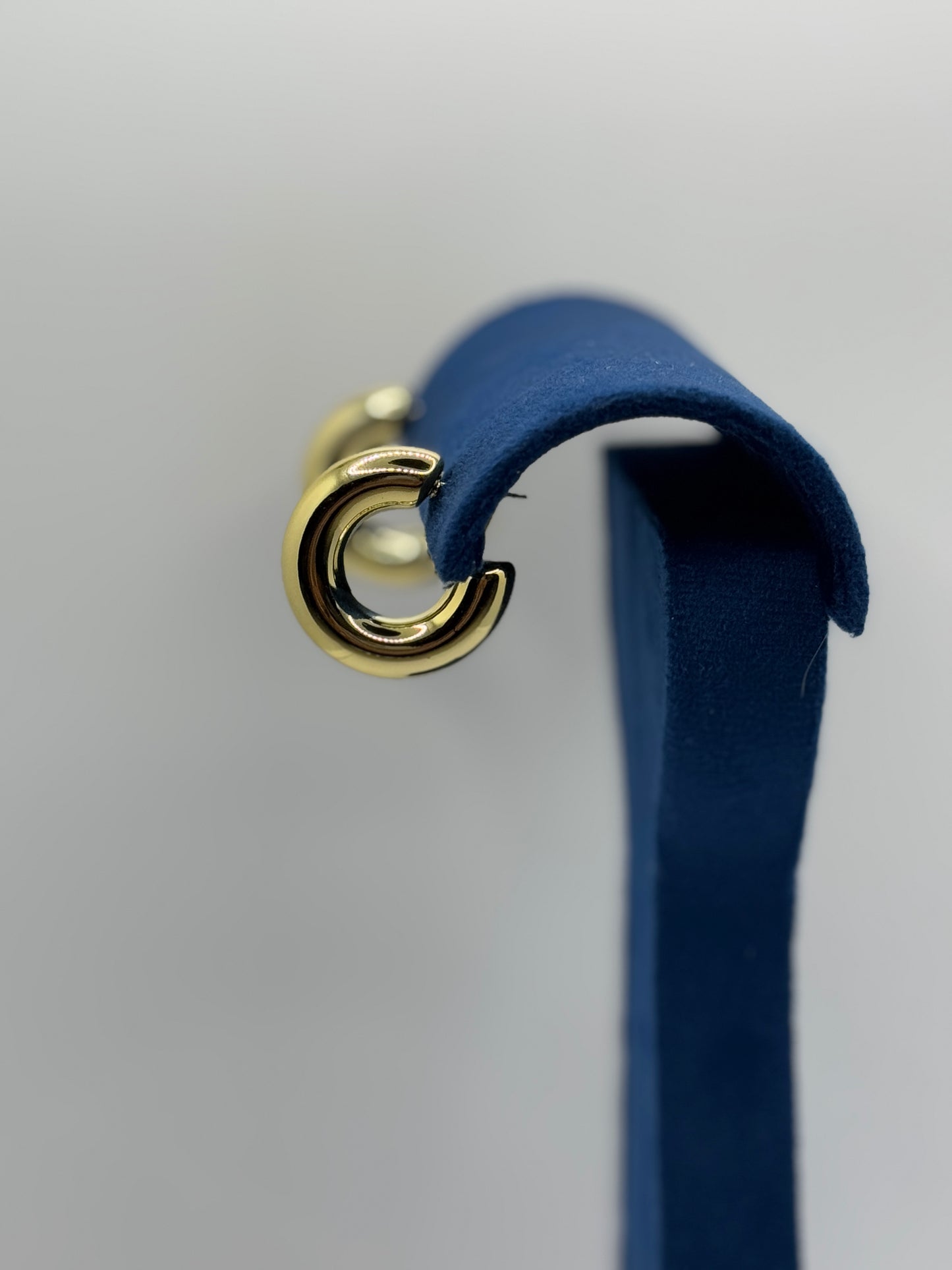 Gold Tone Classic D-Shaped Hoop Earrings