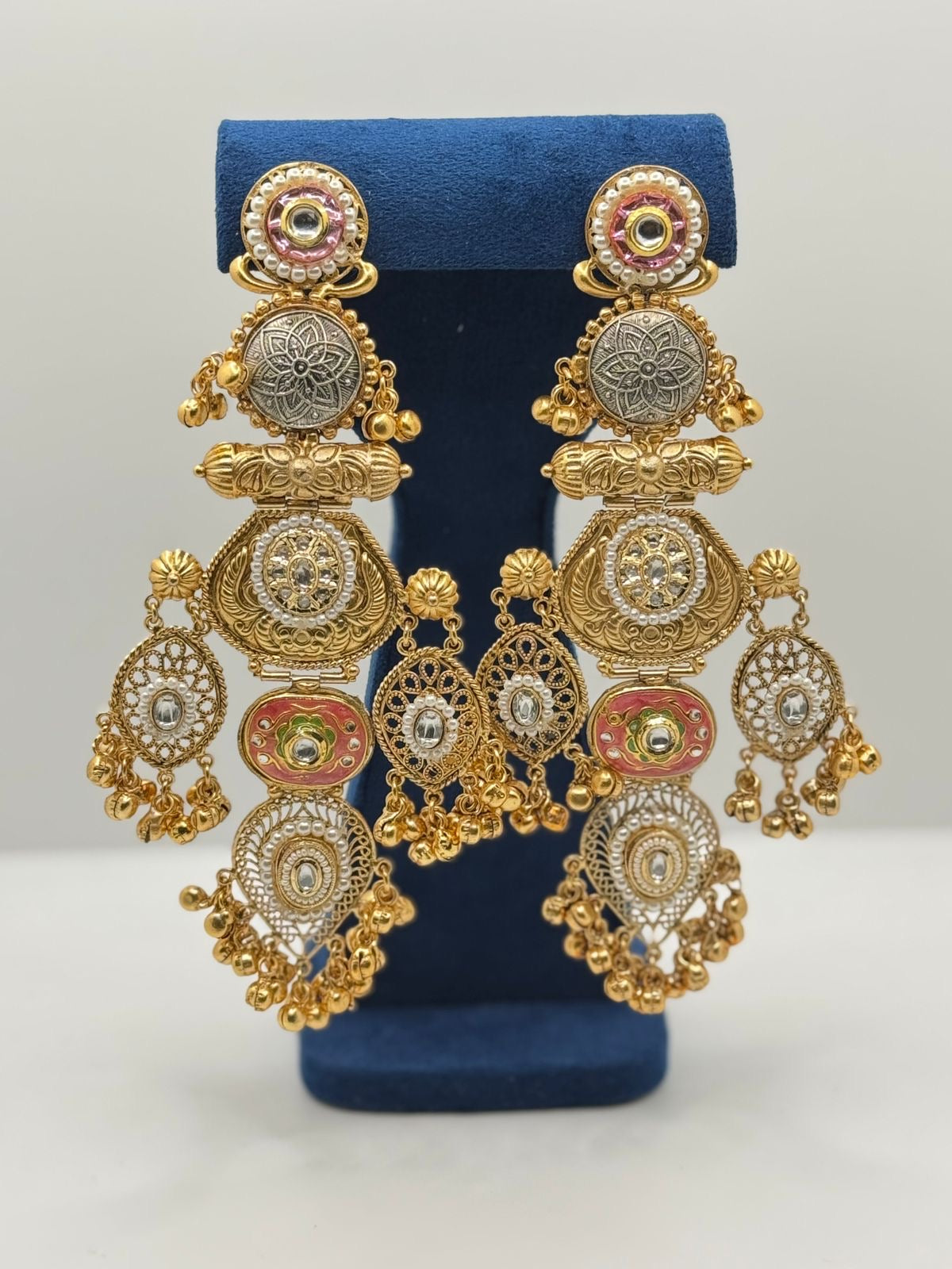 Gold plated oversized earrings
