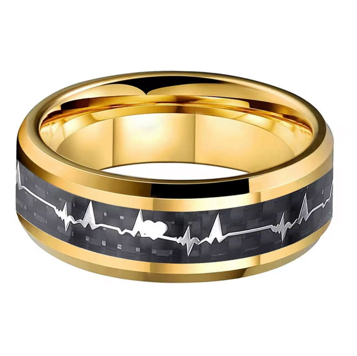Heart beat mens ring size 10