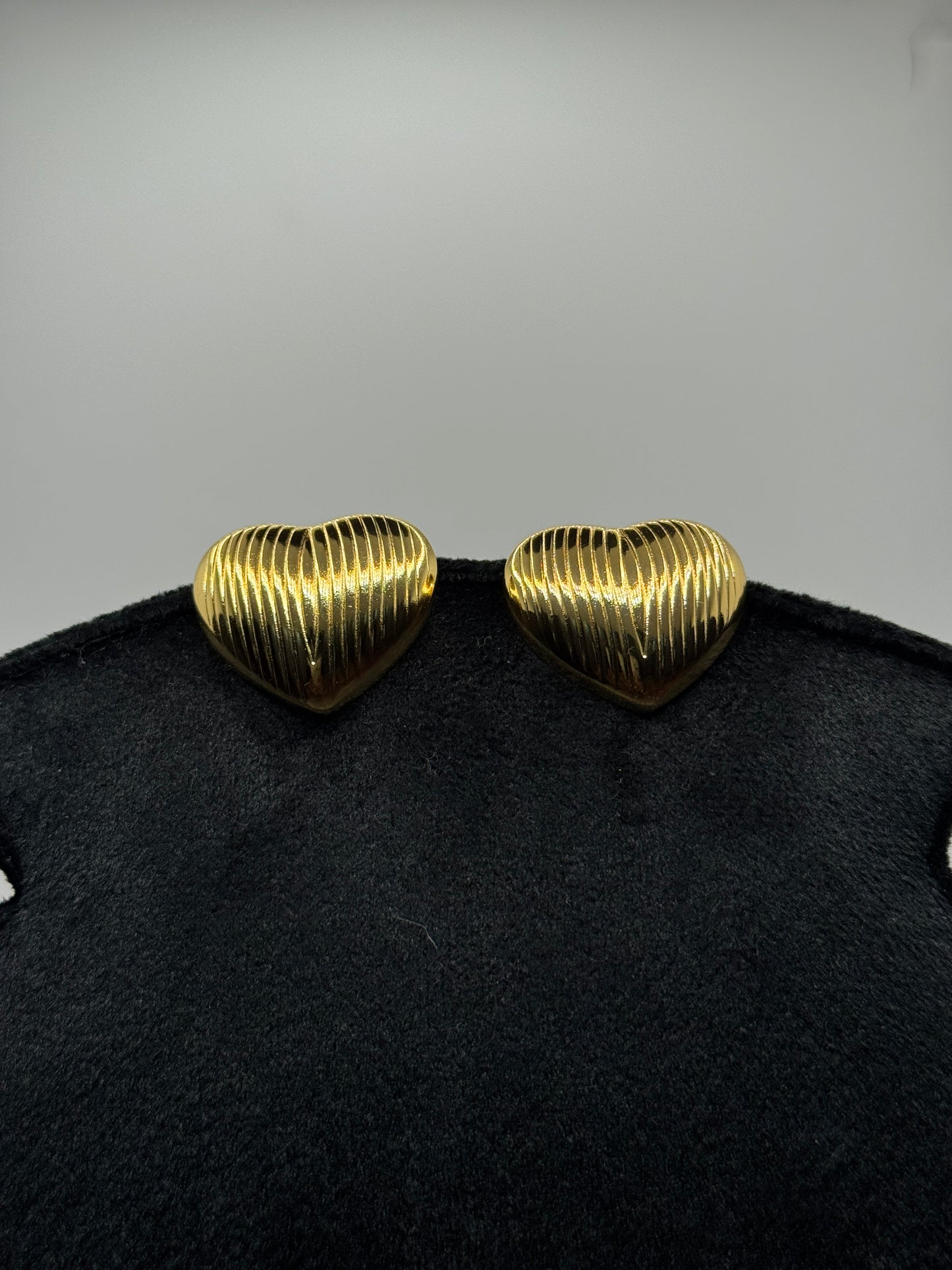 Heart-Shaped Stud Earrings