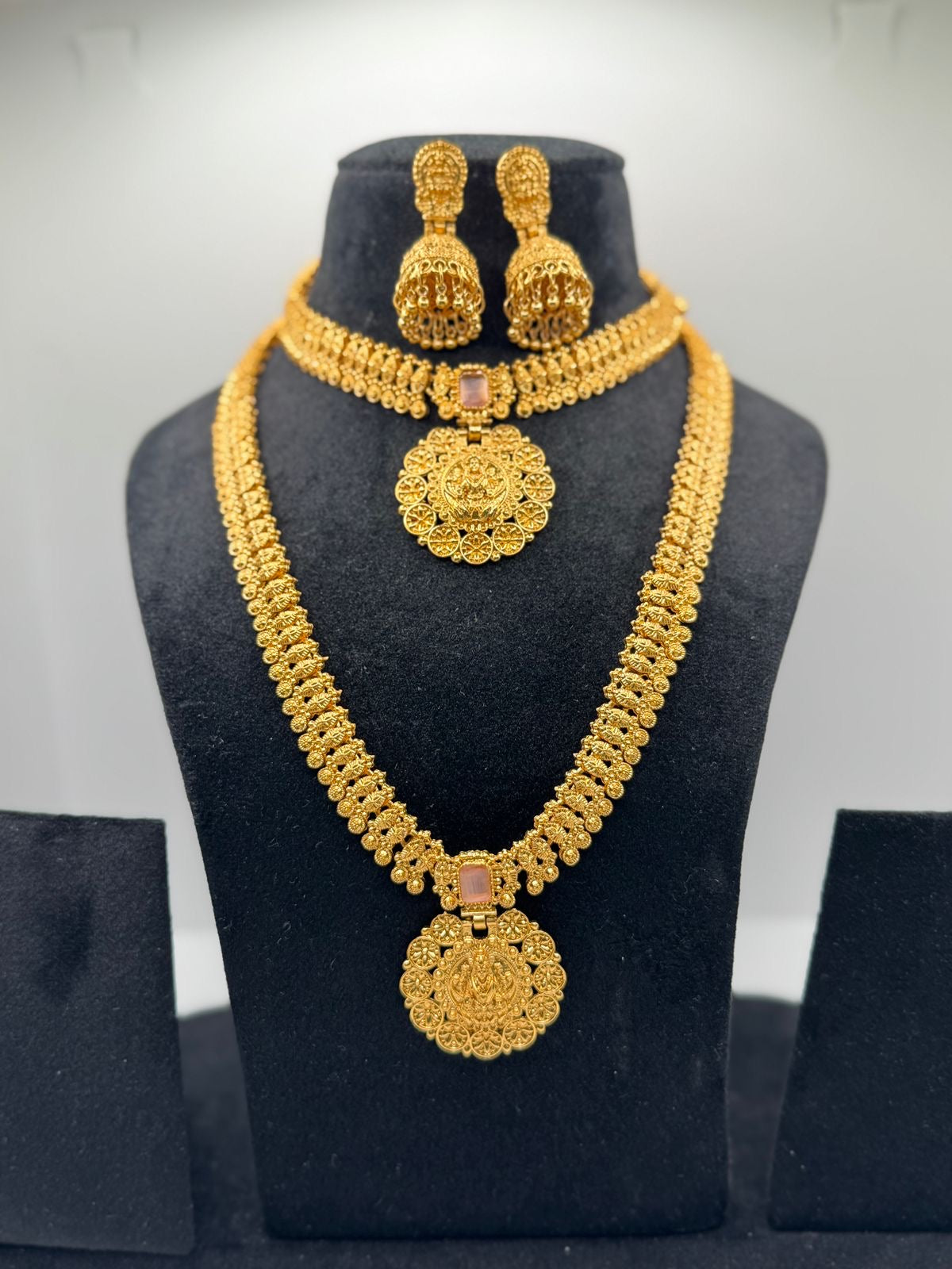 Exquisite South Indian Temple Jewellery Bridal Set