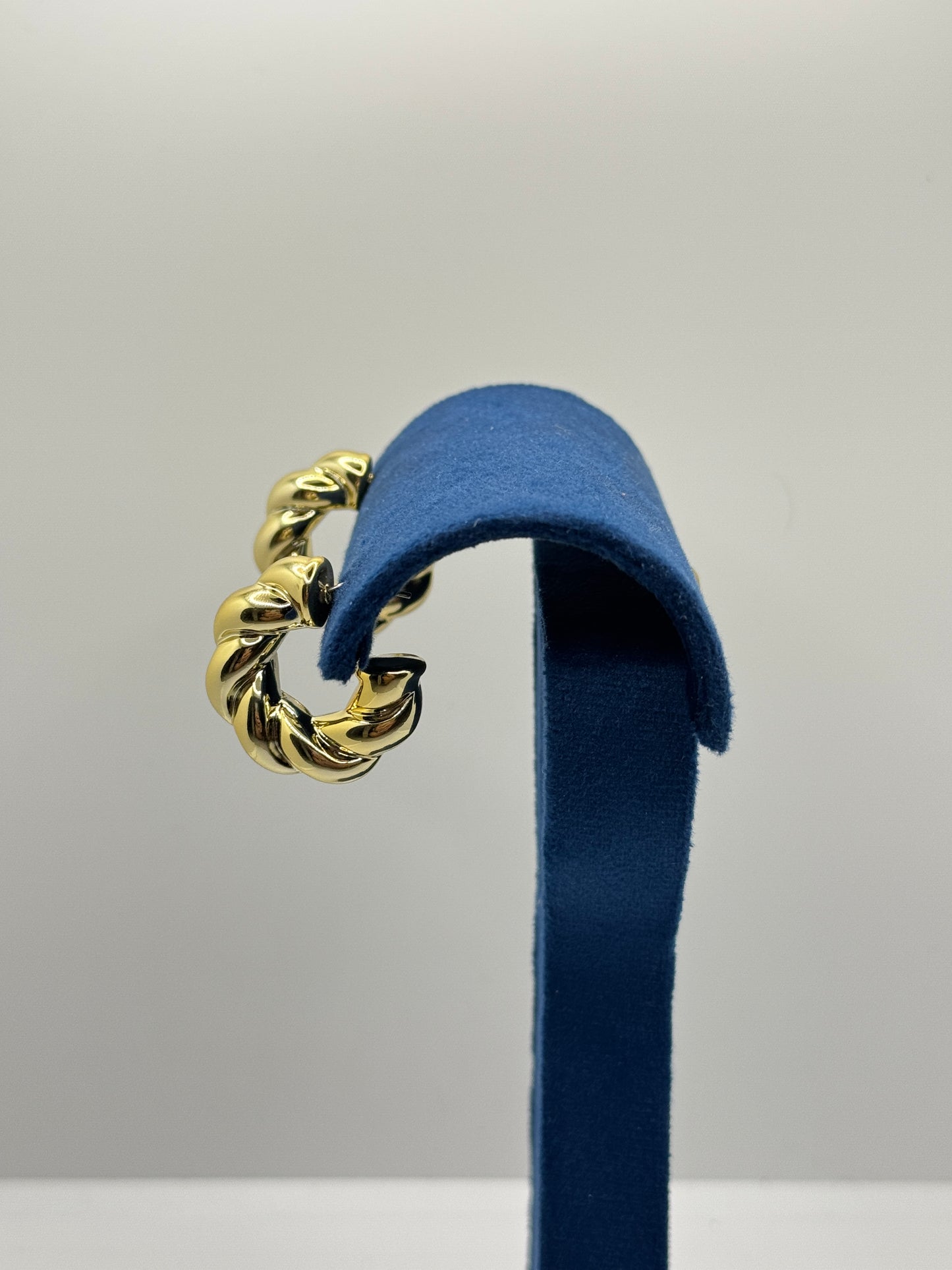 Twisted Rope Gold Hoop Earrings
