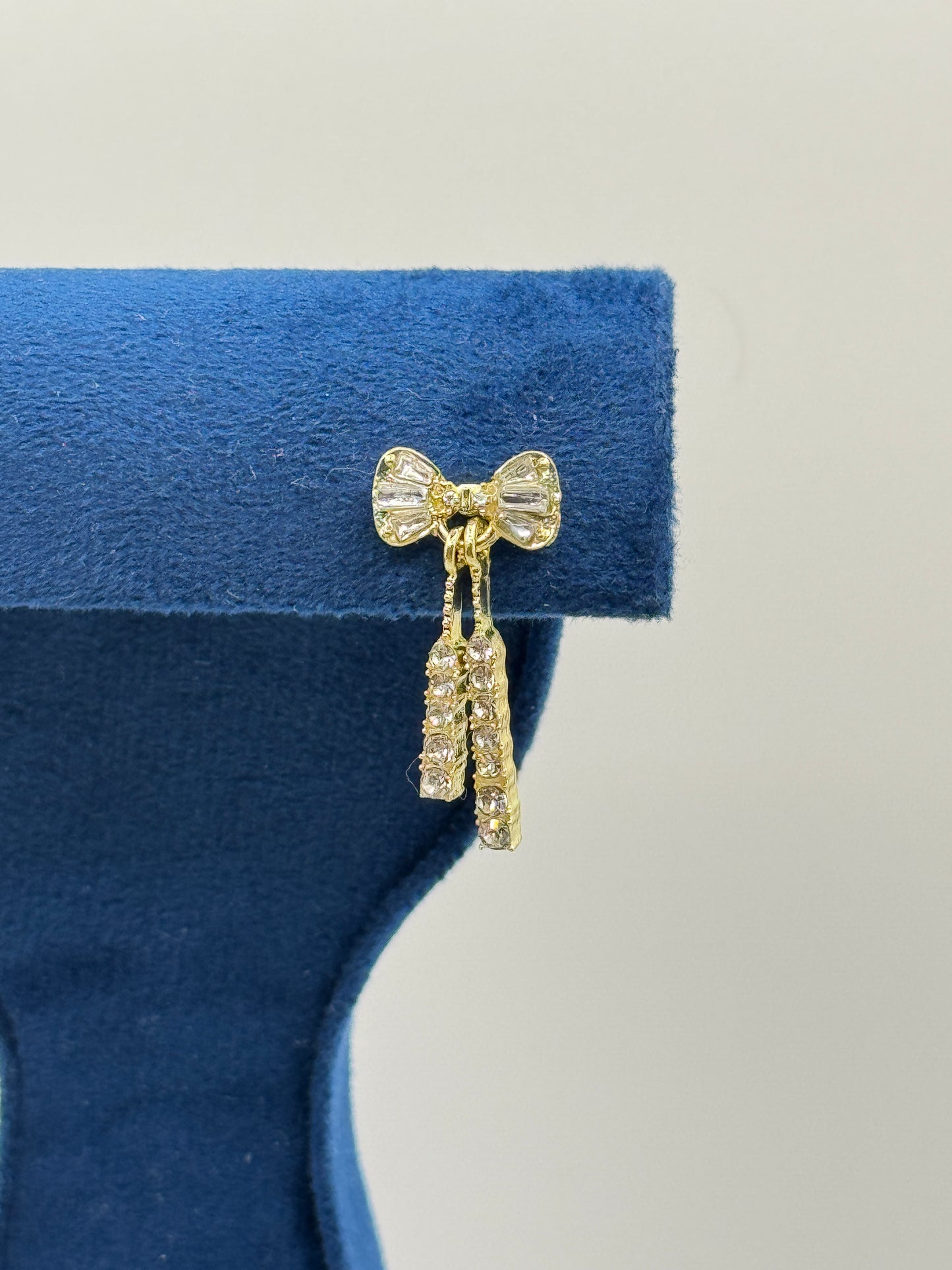 Dazzling Bow Drop Earrings