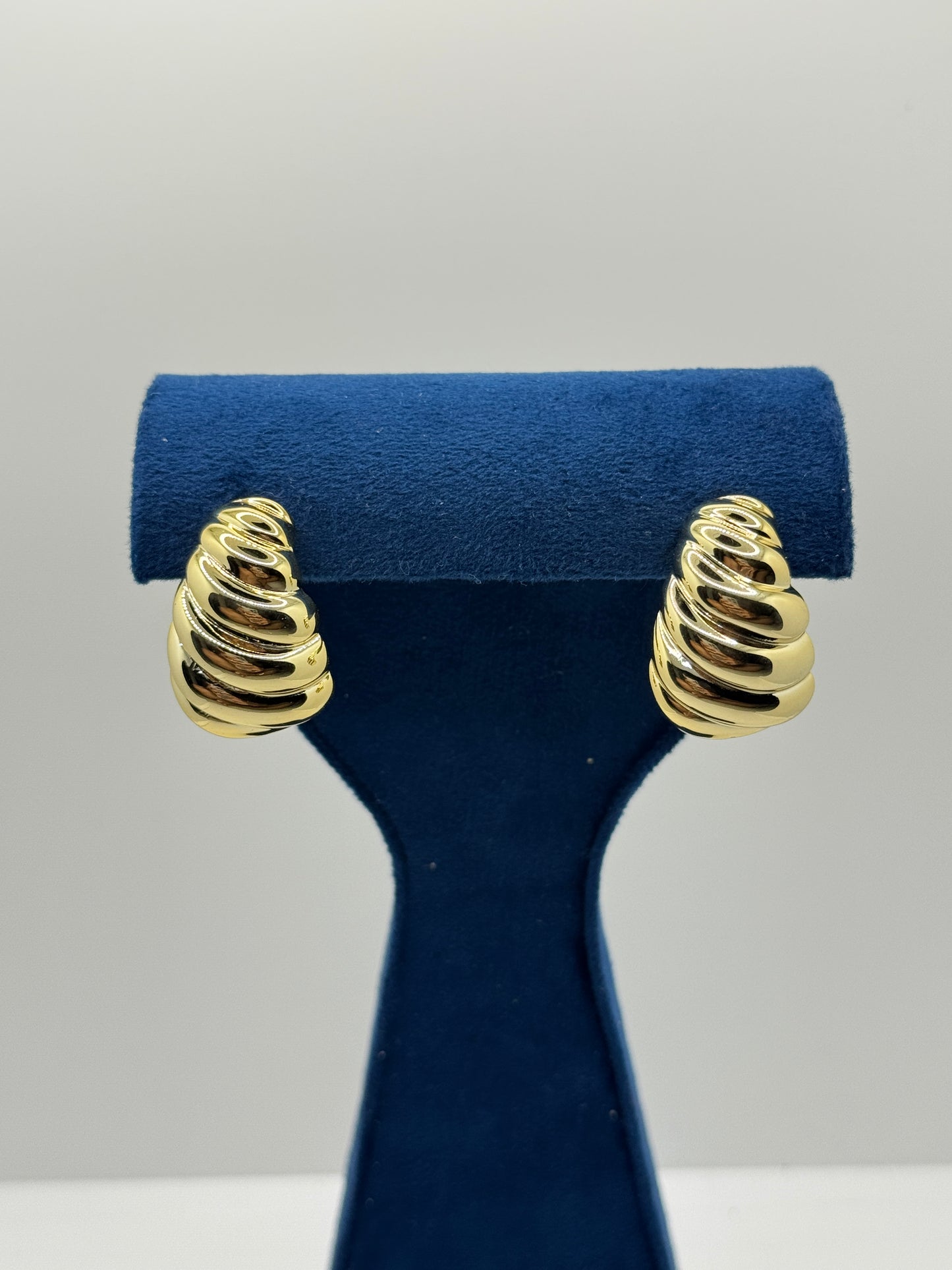 Spiral Shell Gold Earrings