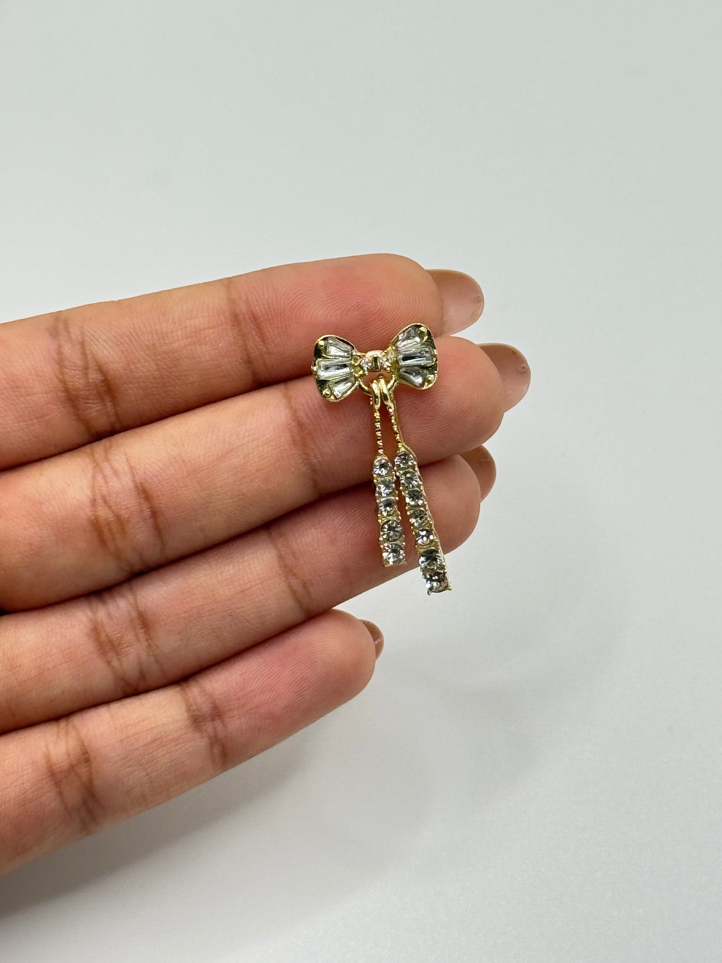 Dazzling Bow Drop Earrings