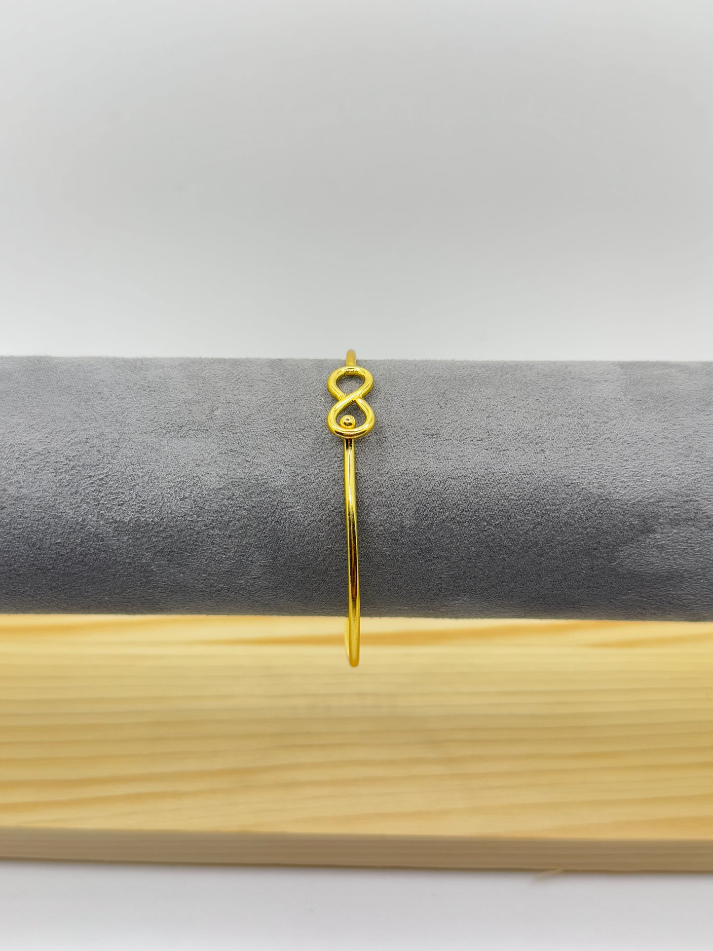 Gold Infinity Symbol Bangle Bracelet