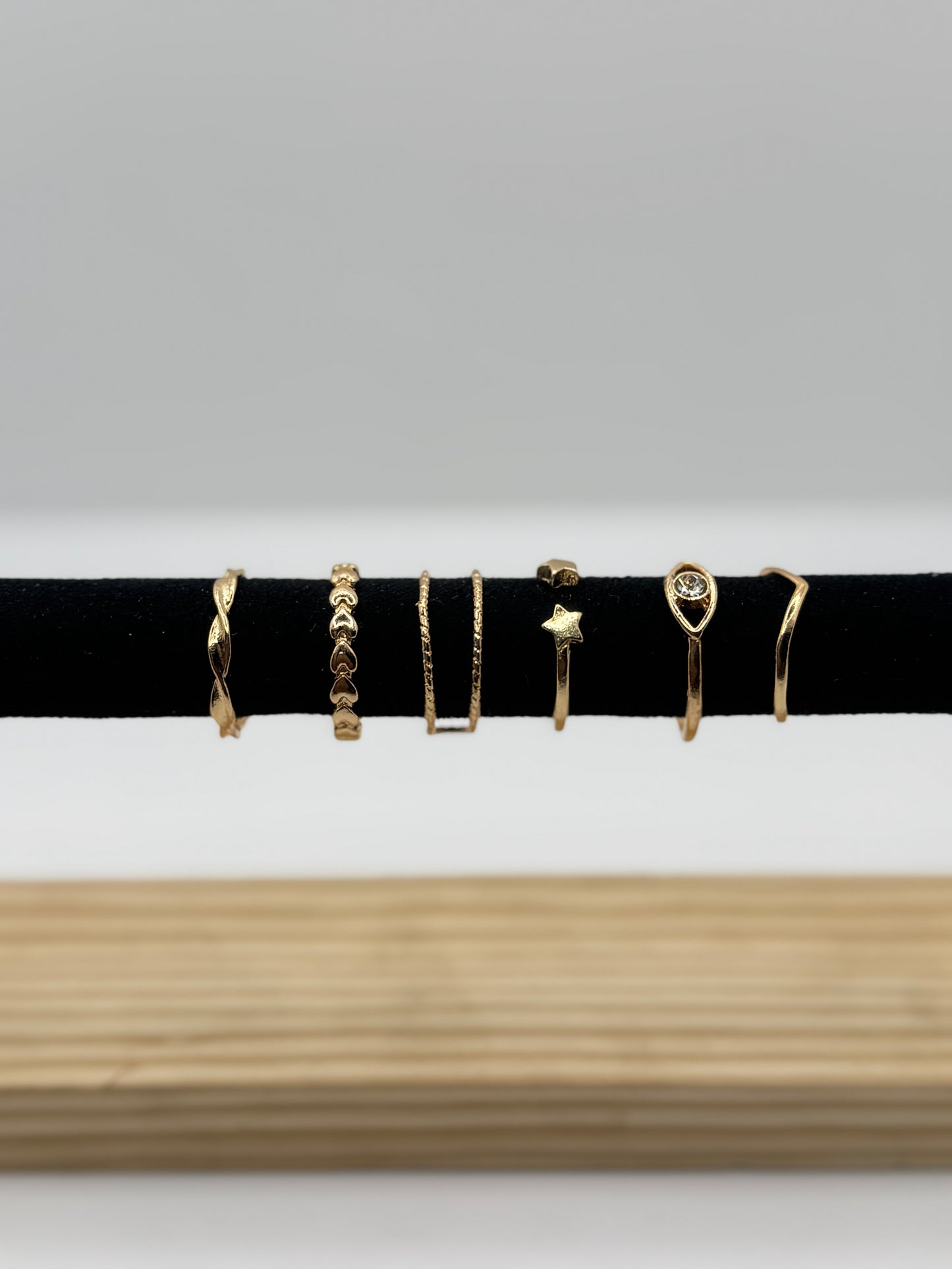 Anti Tarnish Rings Stack Of 6