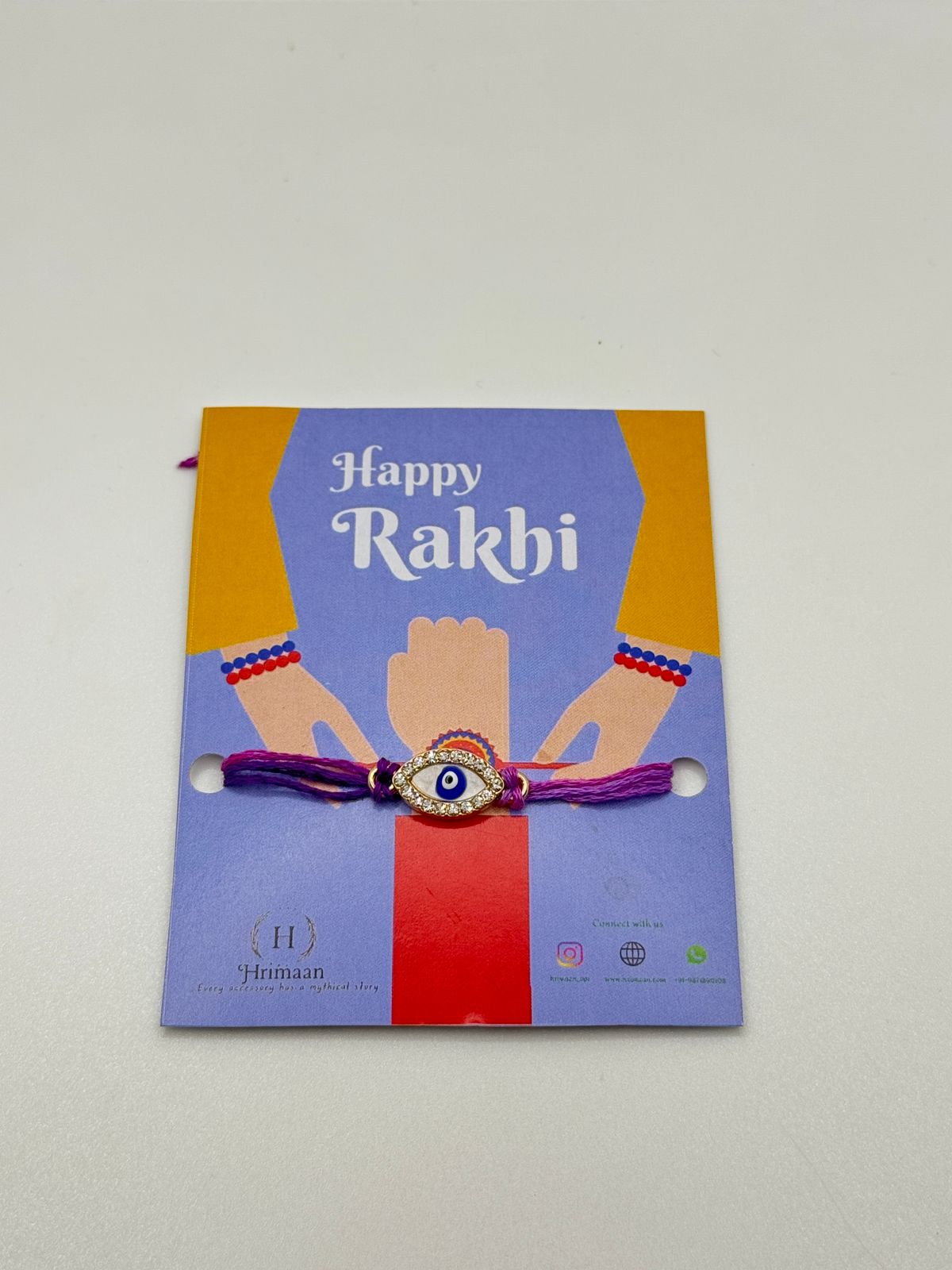 Evil eye white base rakhi