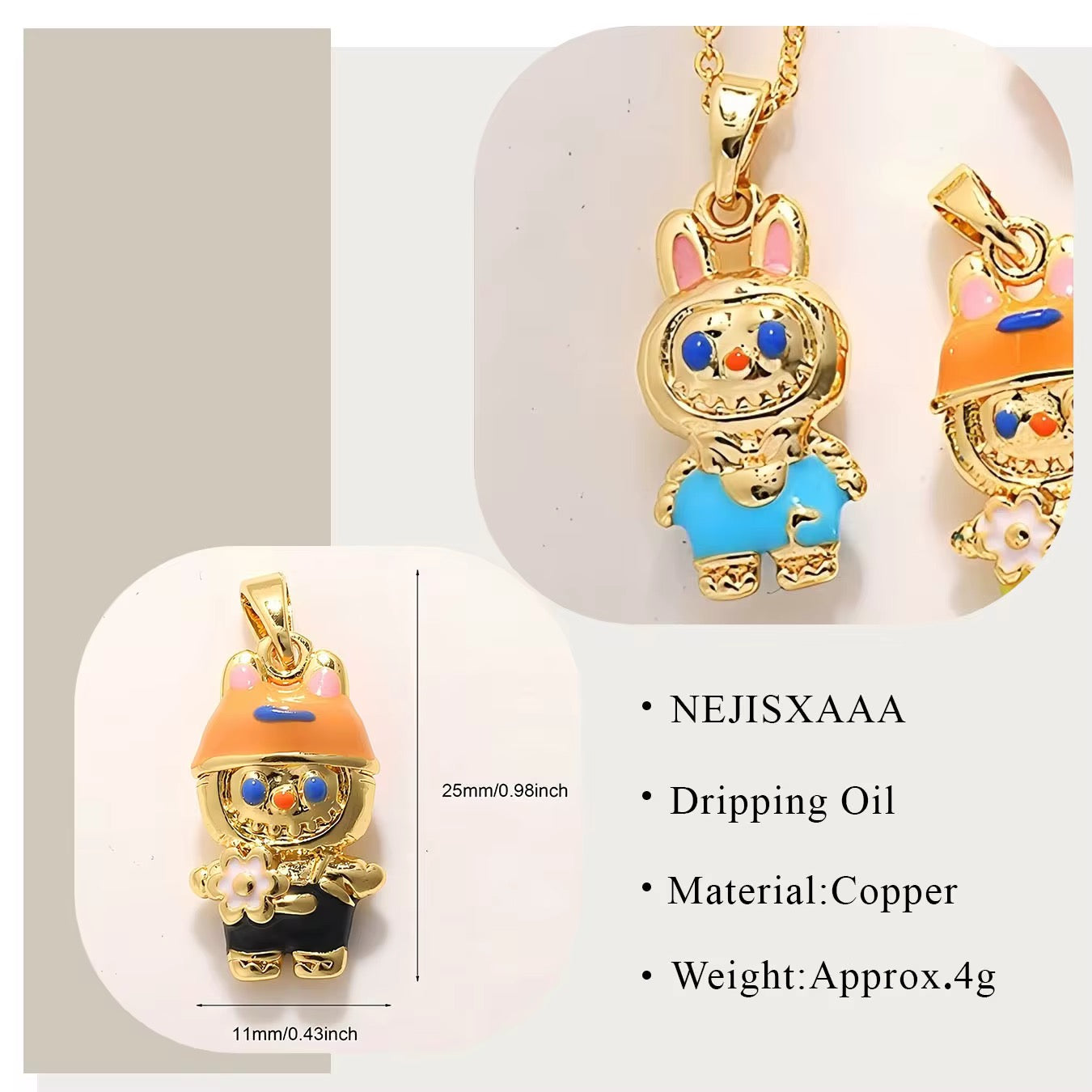 Labubuuuu necklace pendants