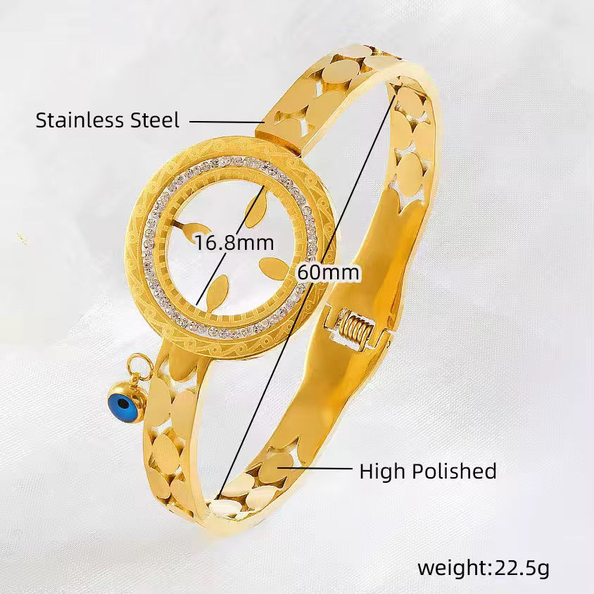 Clock dial stainless steel bracelet