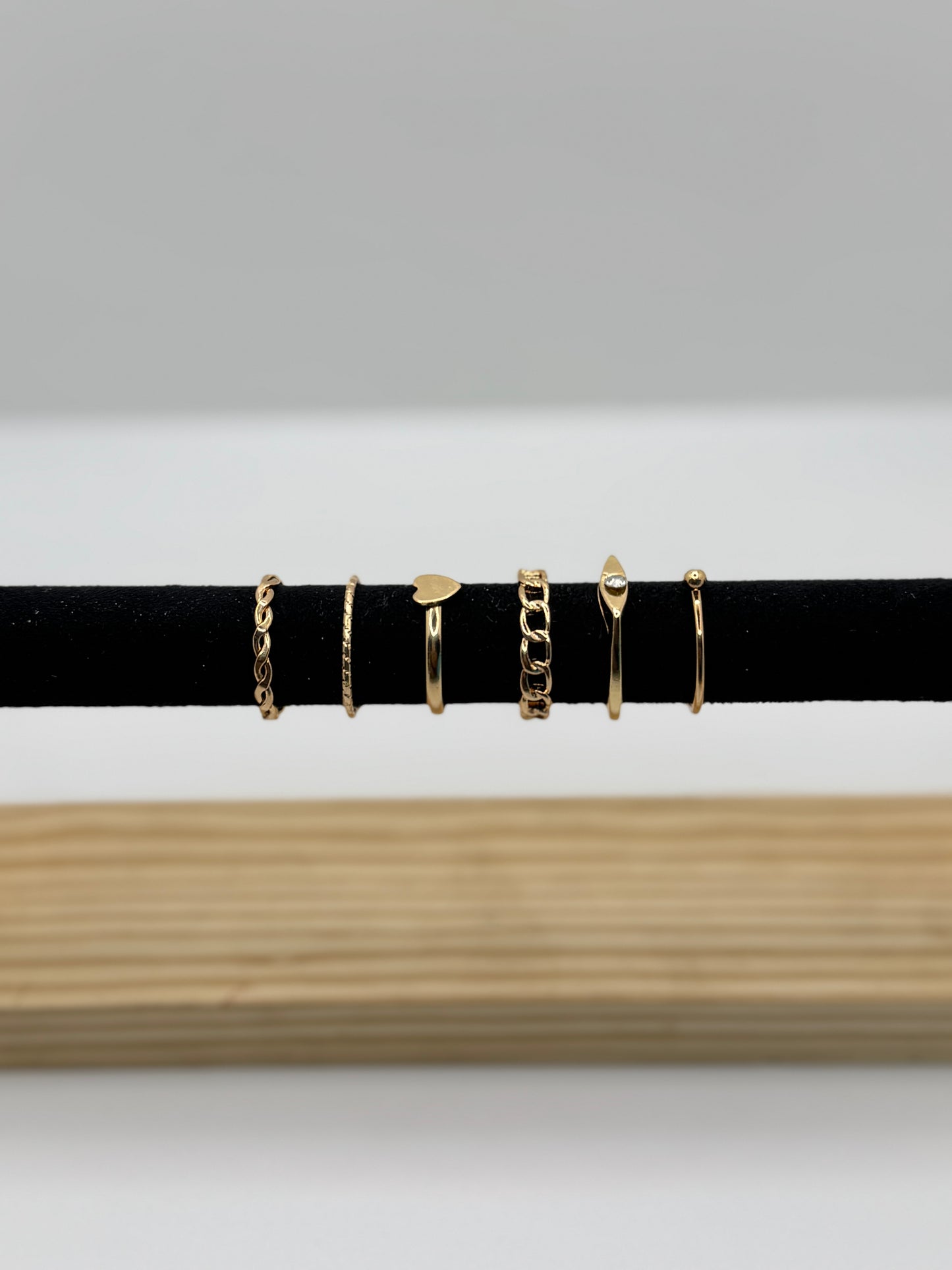 Anti Tarnish Rings Stack Of 6