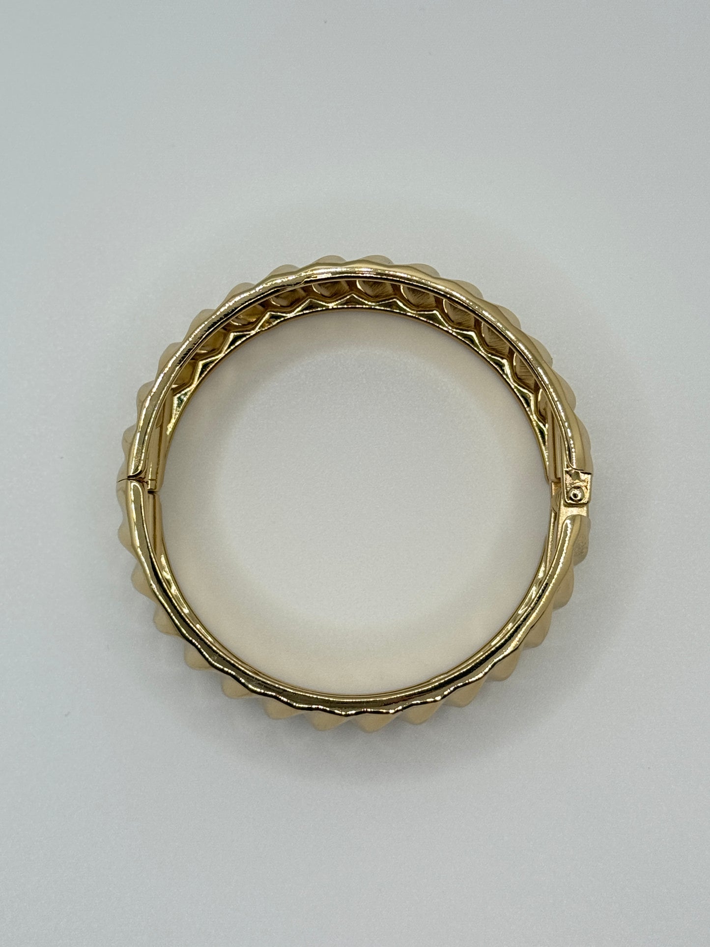 Gold Fluted Design Bangle Bracelet