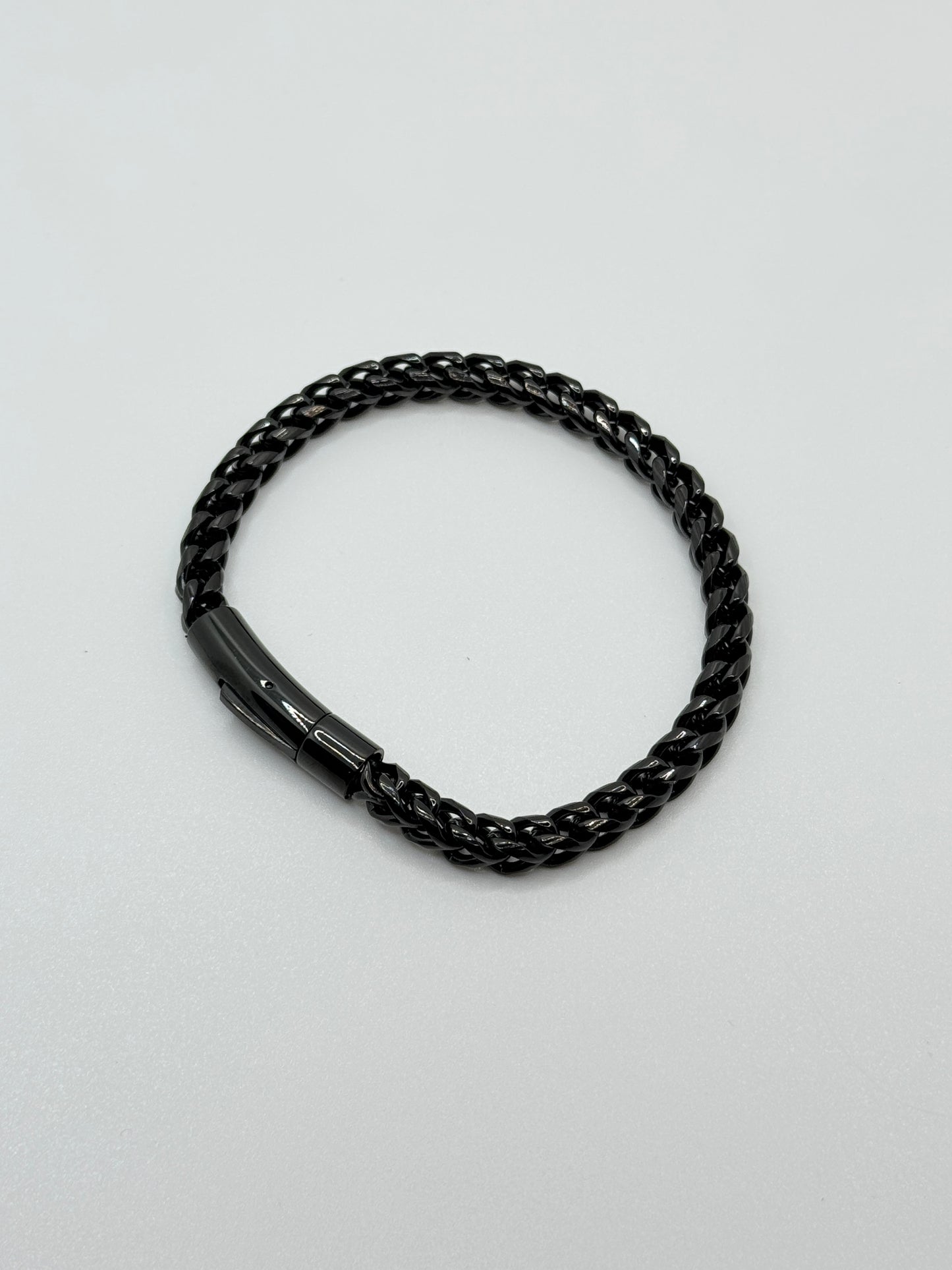 Men's Black Curb Chain Bracelet