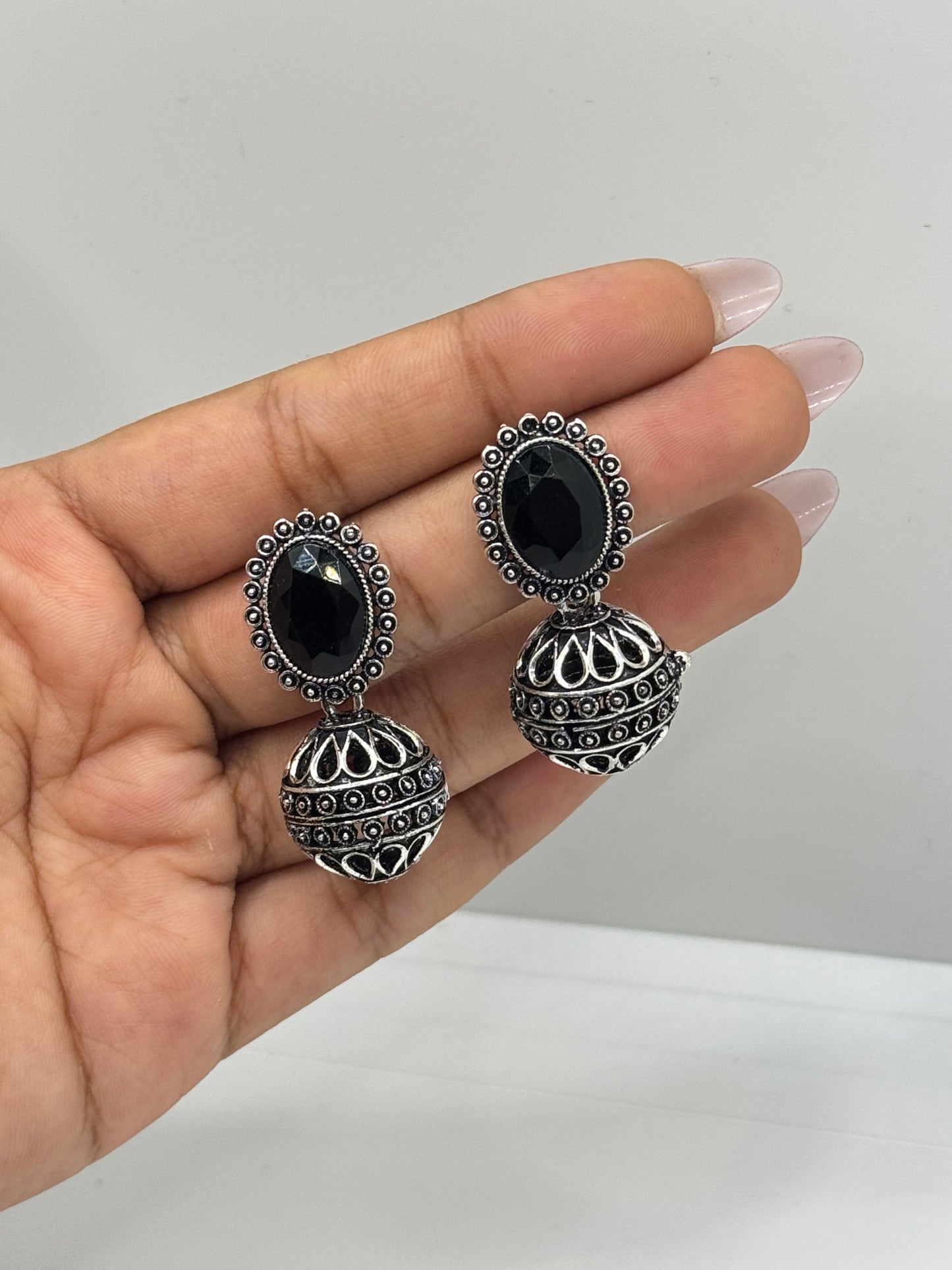 Ethnic Oxidized Earring Set