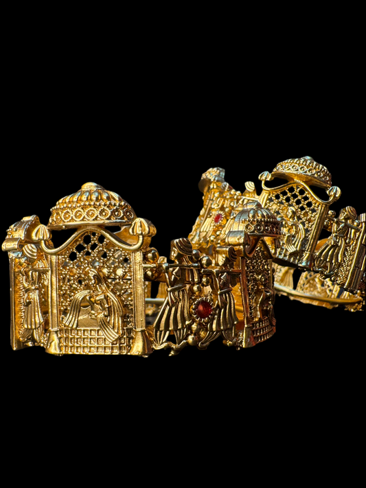 Copper Bangles Set with Marriage theme