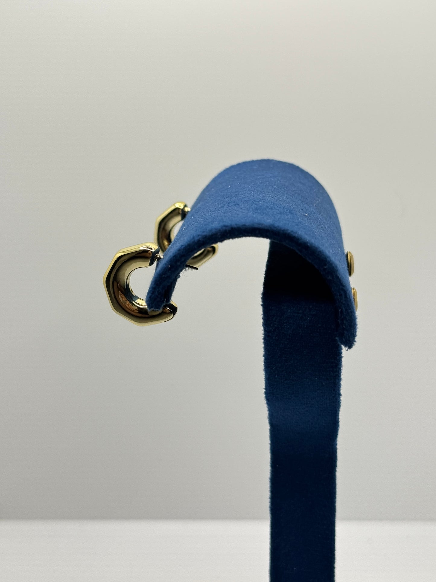 Sleek Gold Half-Hoop Earrings
