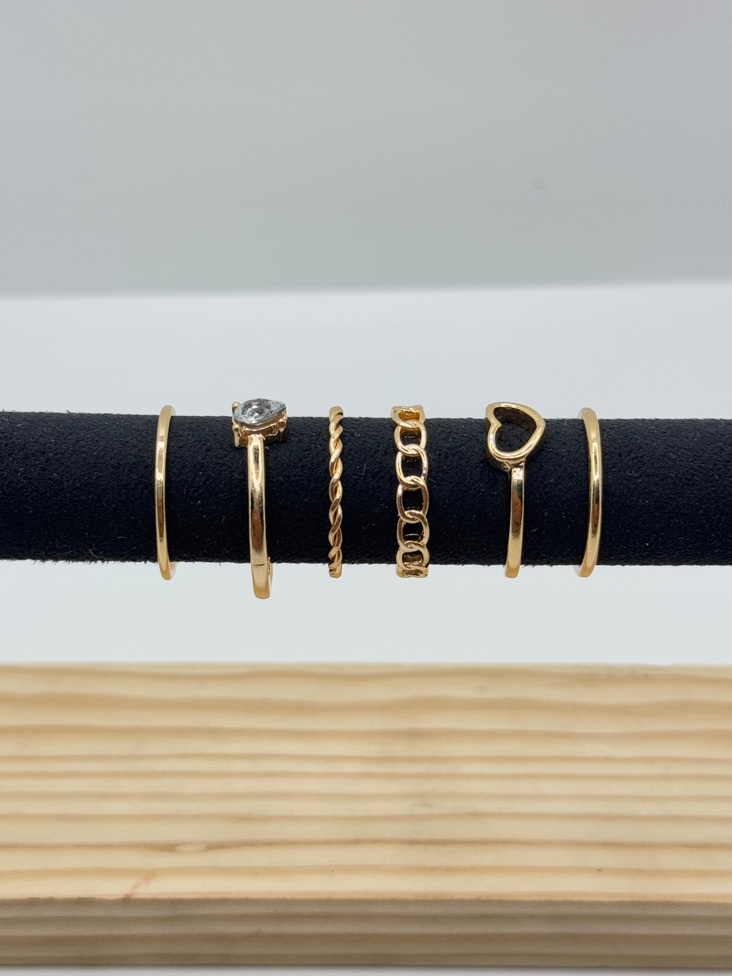 Anti Tarnish Rings Stack Of 6
