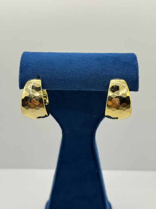 Hammered Wide Hoop Earrings