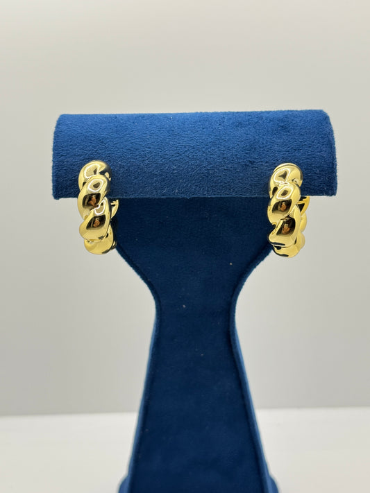 Twisted Rope Gold Hoop Earrings