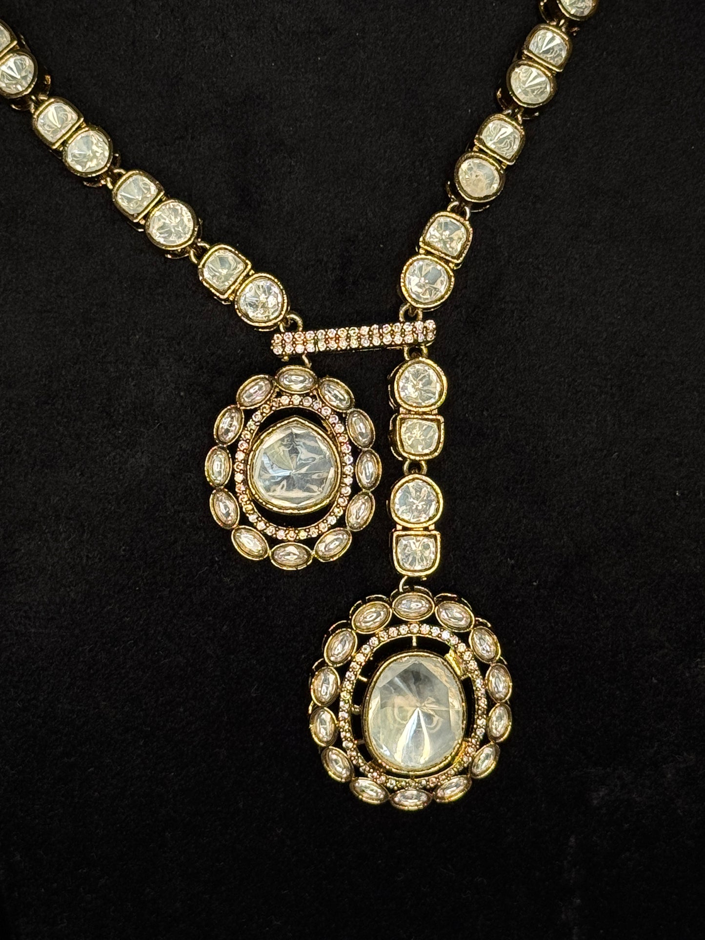 Contemporary Moissanite Drop Necklace Set