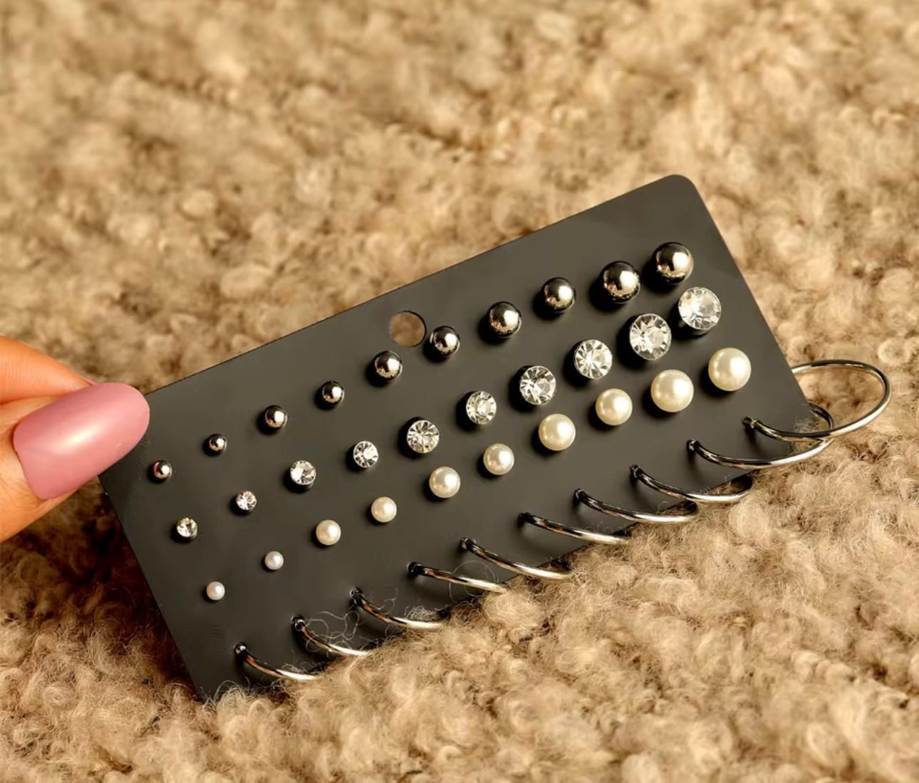 20 pair earrings set silver