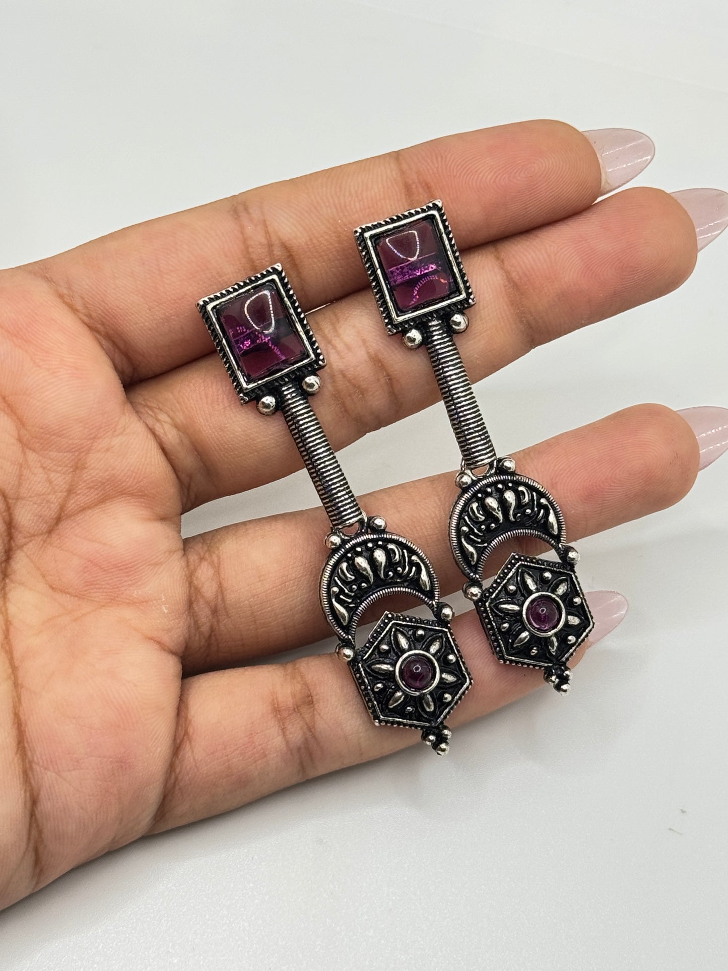Boho Oxidized Earrings
