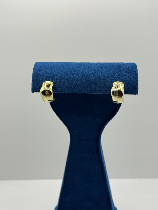Organic Gold Hoop Earrings