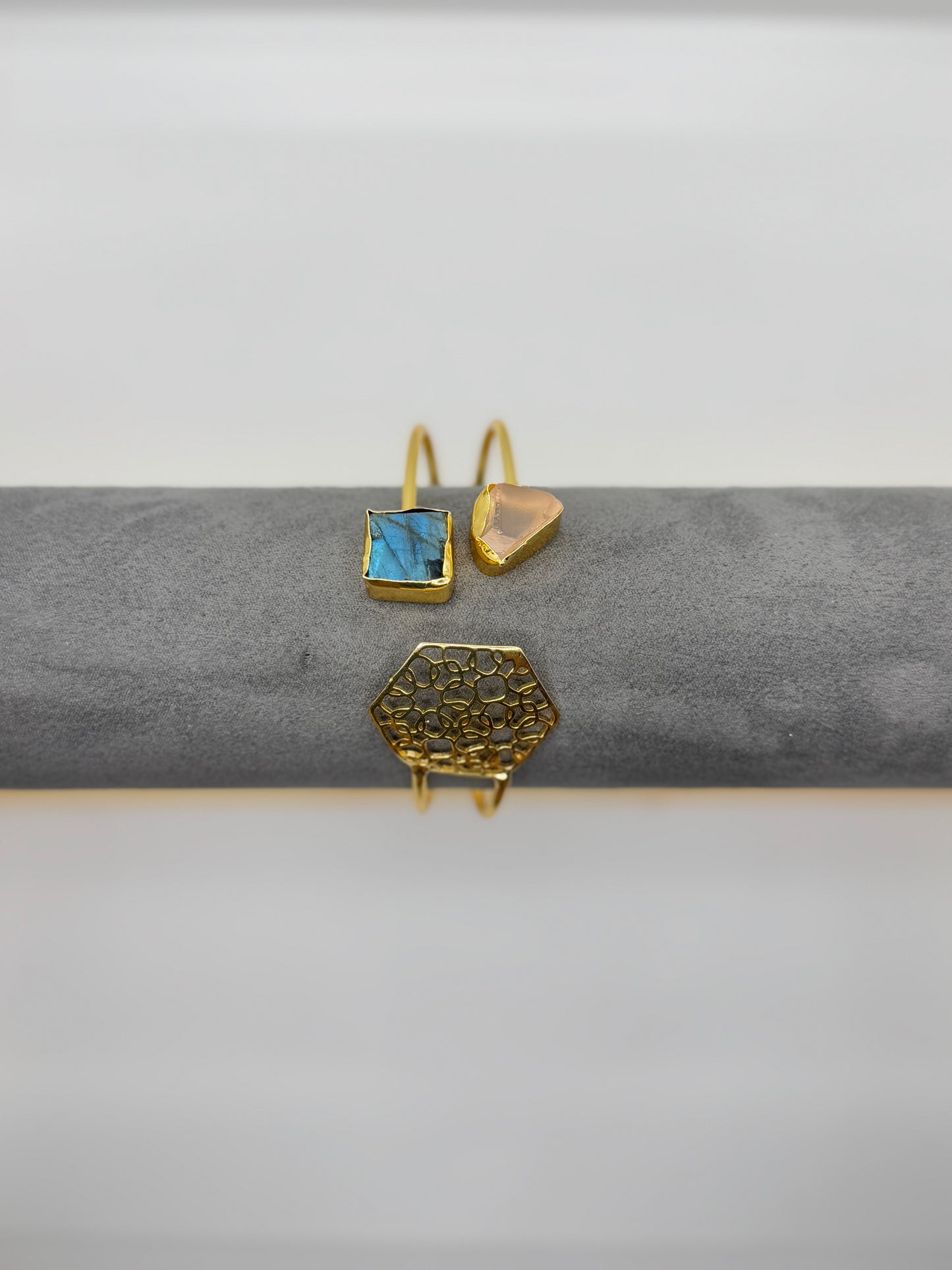 Dual Aura Hex Cuff Bracelet