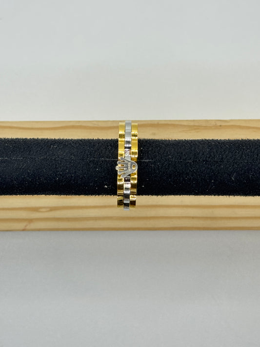 Men's Two-Tone Jubilee Style Ring with Crown Detail