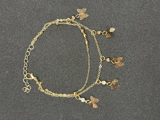 Bracelet with butterfly charms