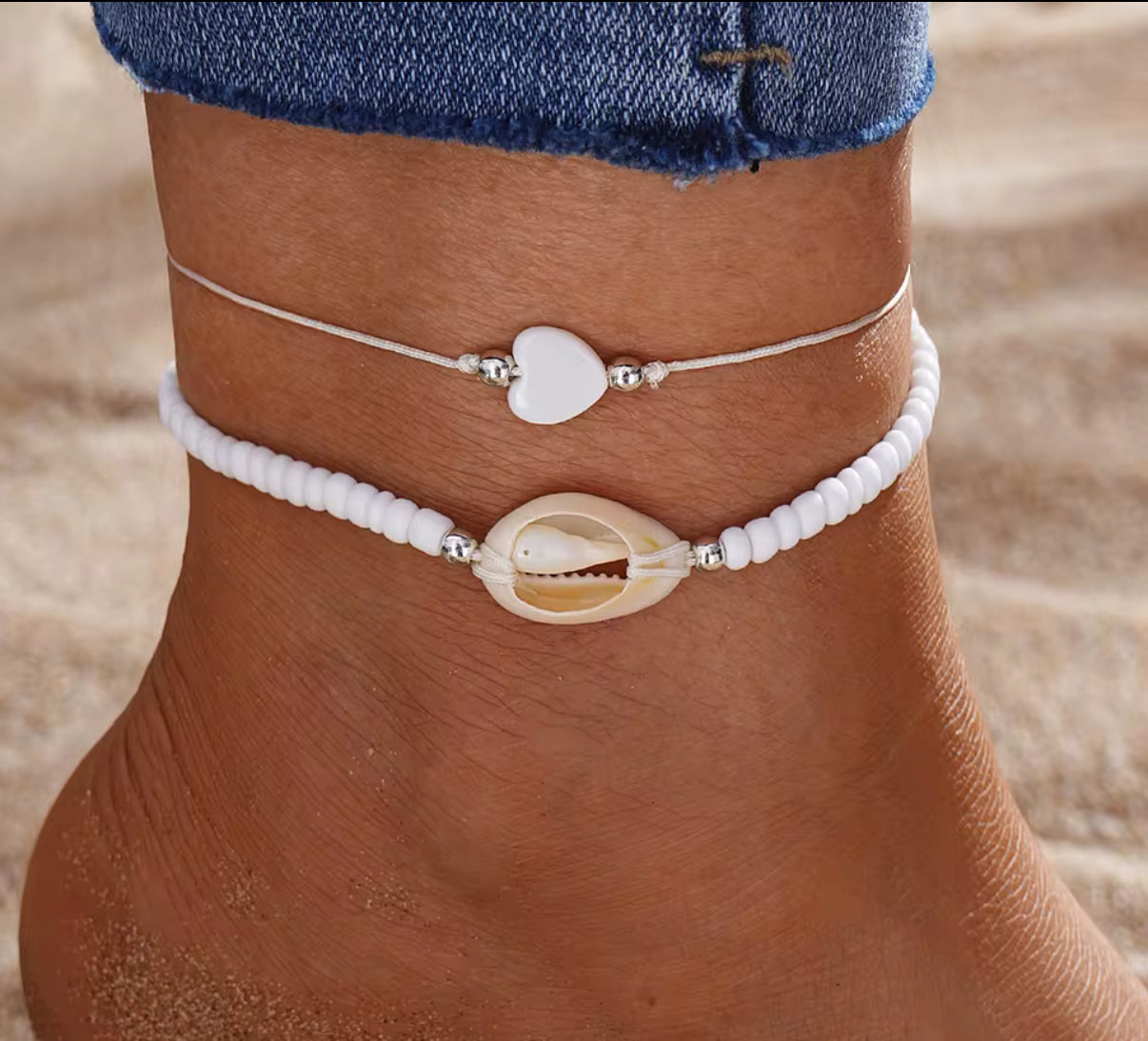 Stacked Single Foot Stylish Anklet