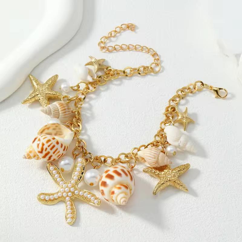 Boho natural shell bracelet
