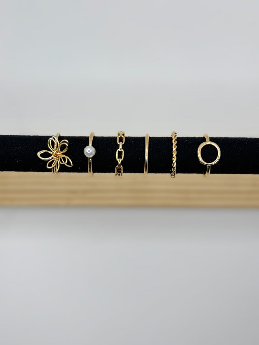 Anti Tarnish Rings Stack Of 6
