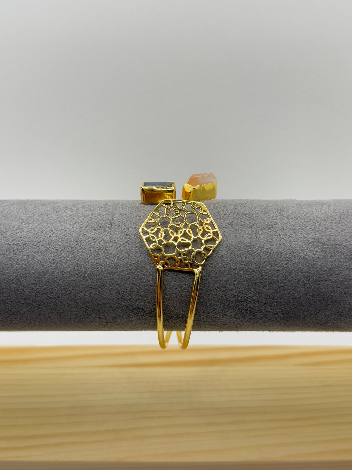 Dual Aura Hex Cuff Bracelet