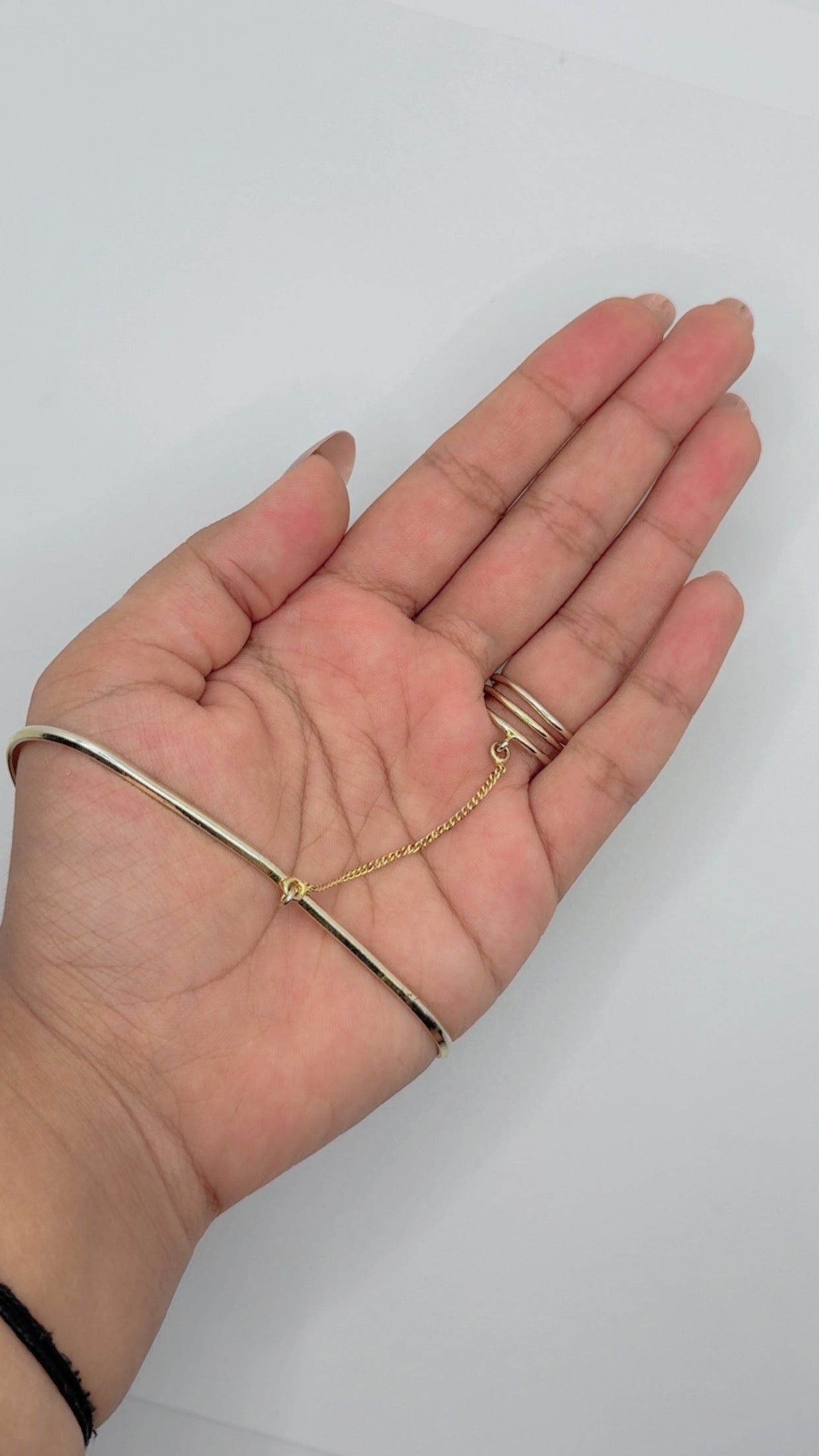 Fashionable Gold-Tone With Ring and Bracelet with Gemstones