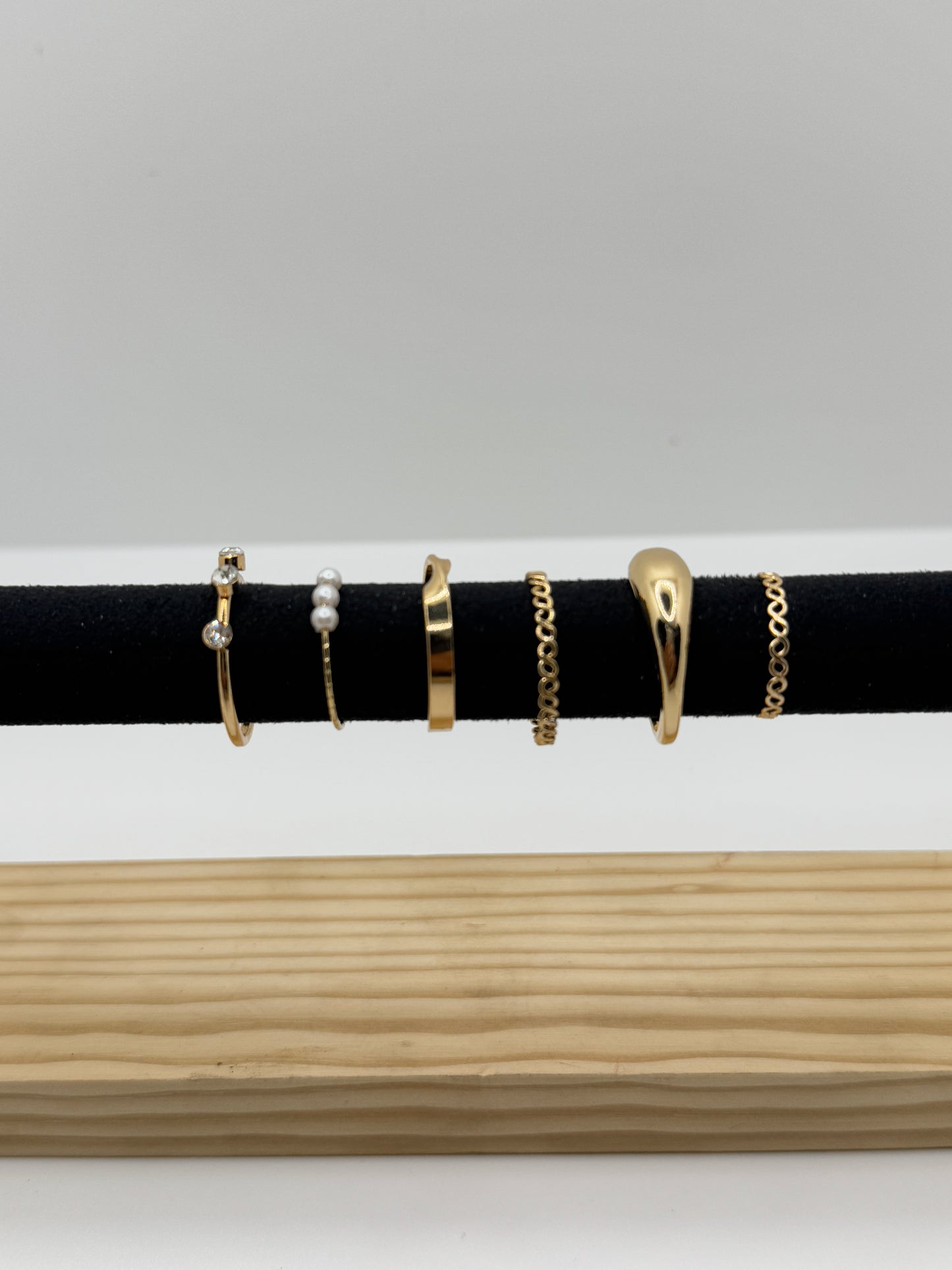 Anti Tarnish Rings Stack Of 6