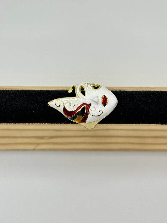 Enamel Venetian Mask Ring