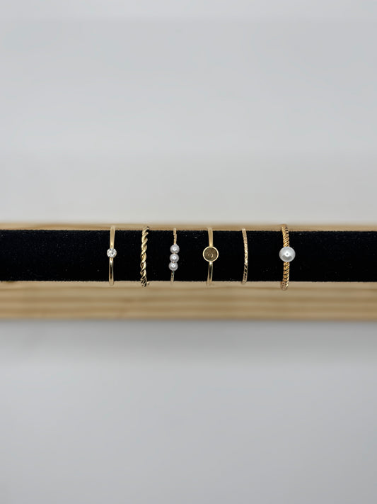 Anti Tarnish Rings Stack Of 6