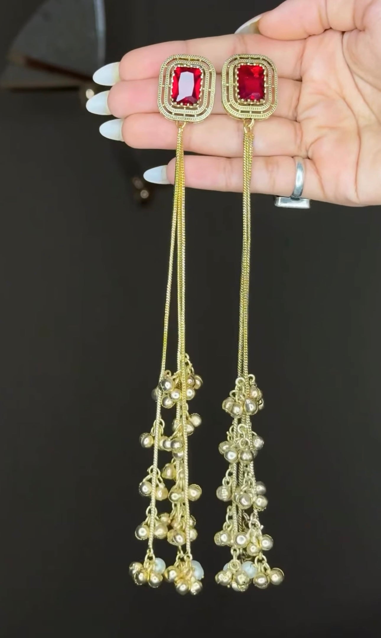 Kashmiri earrings in long
