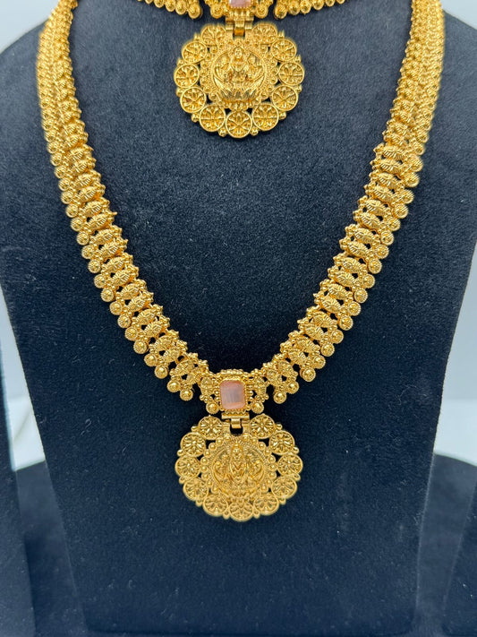 Exquisite South Indian Temple Jewellery Bridal Set