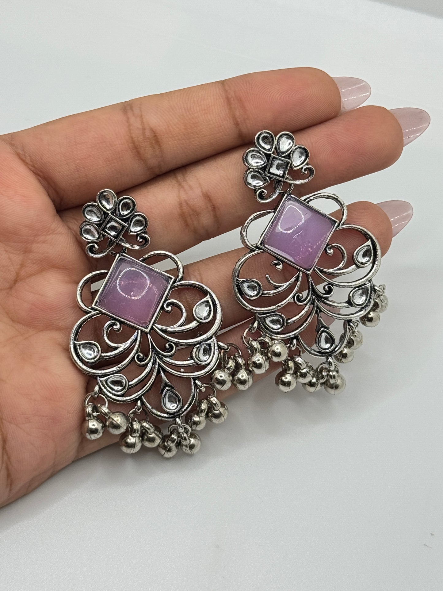 Classic Oxidized Silver Earrings