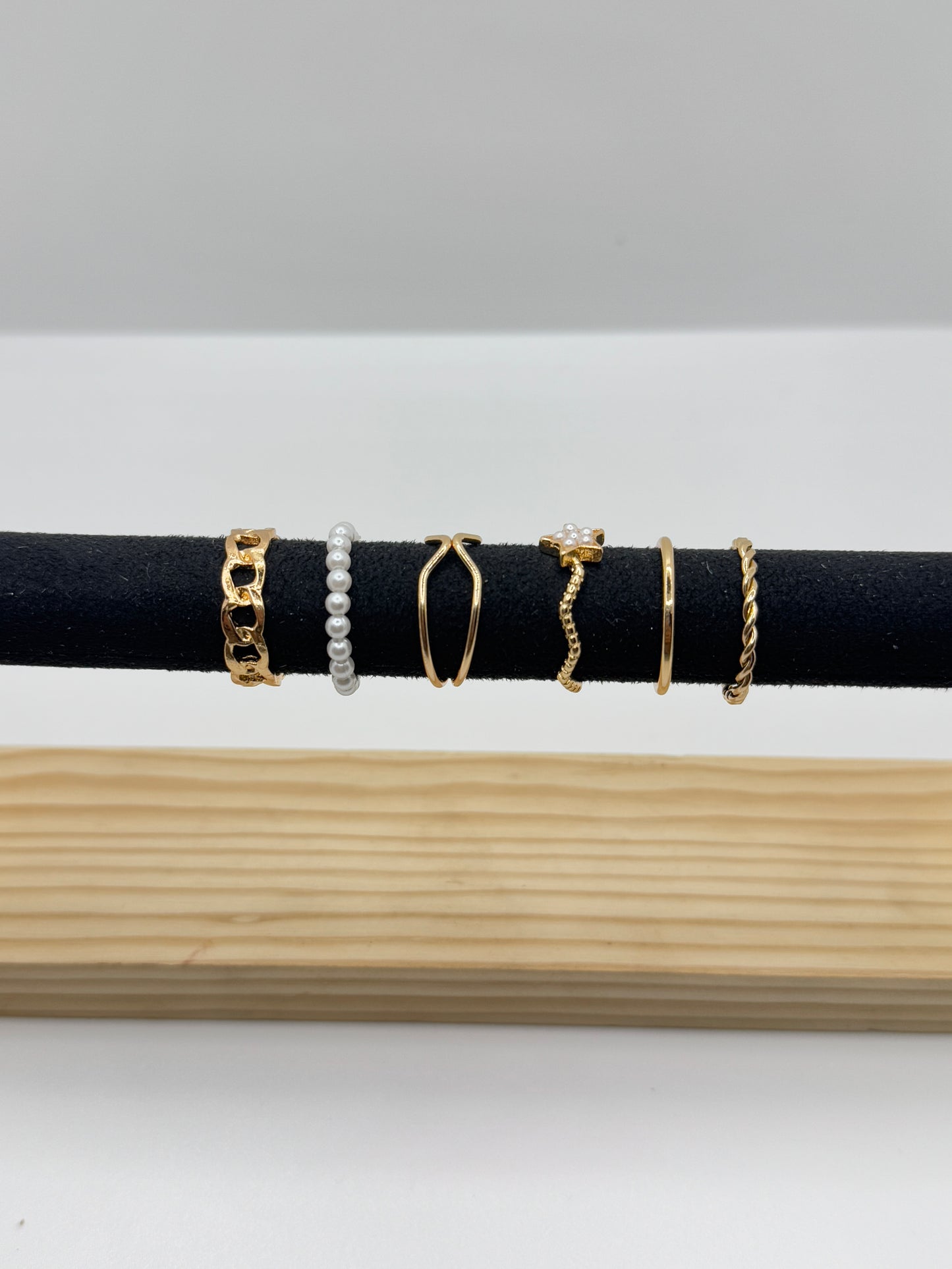 Anti Tarnish Rings Stack Of 6