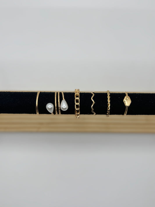 Anti Tarnish Rings Stack Of 6
