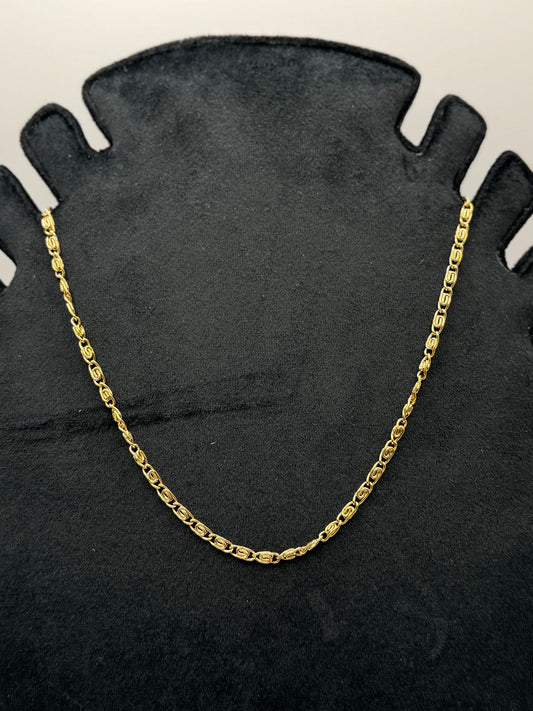 Gold Oval Link Chain Necklace