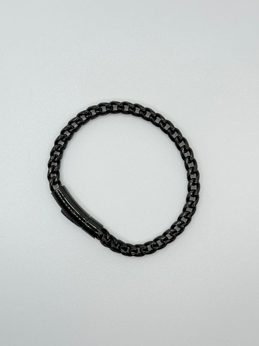 Men's Black Curb Chain Bracelet