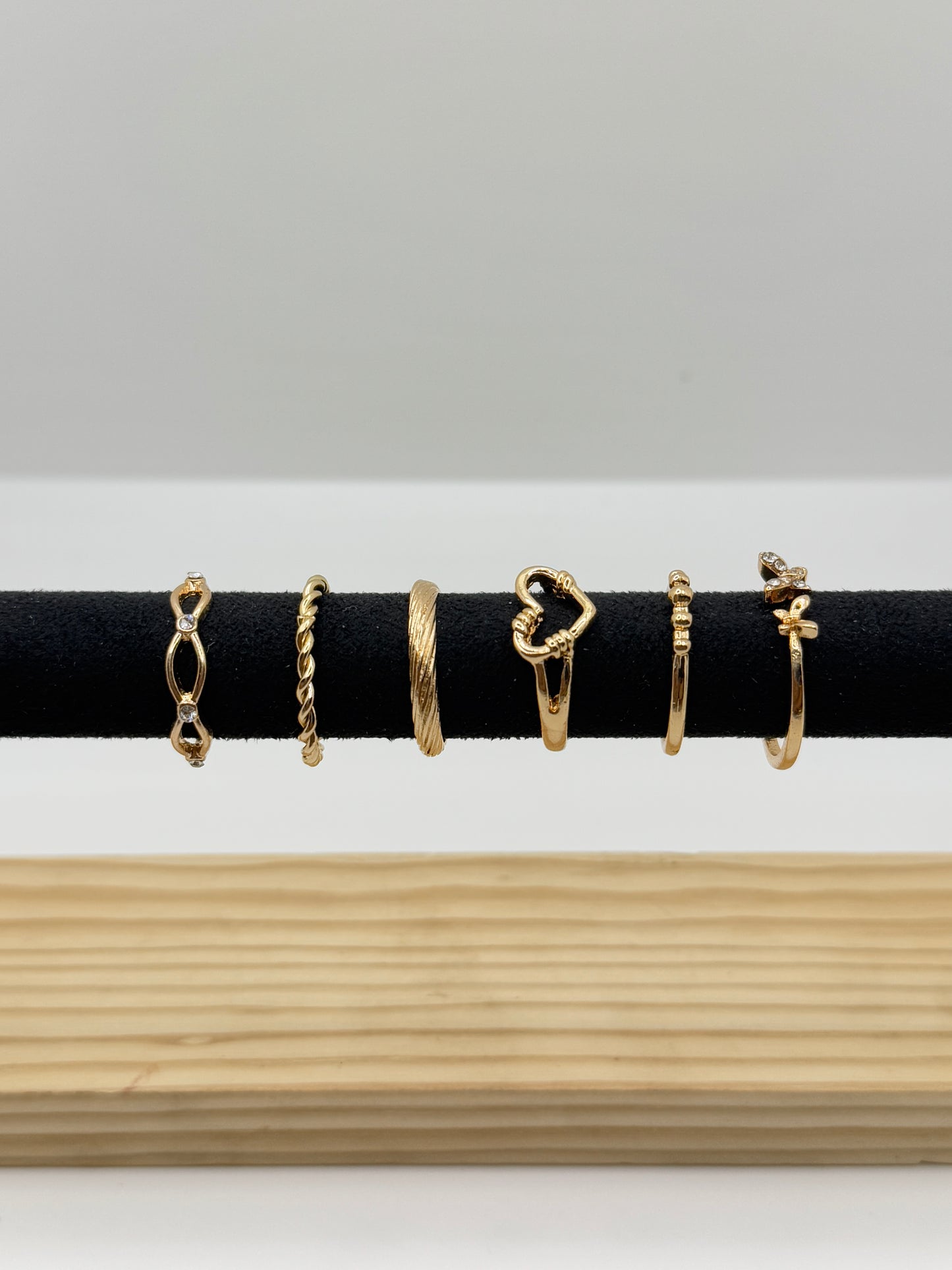 Anti Tarnish Rings Stack Of 6