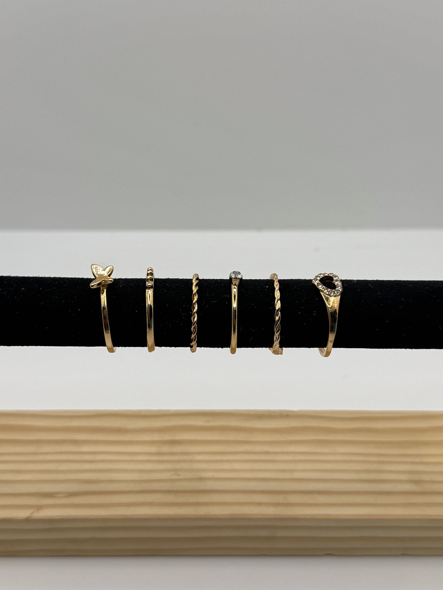 Anti Tarnish Rings Stack Of 6