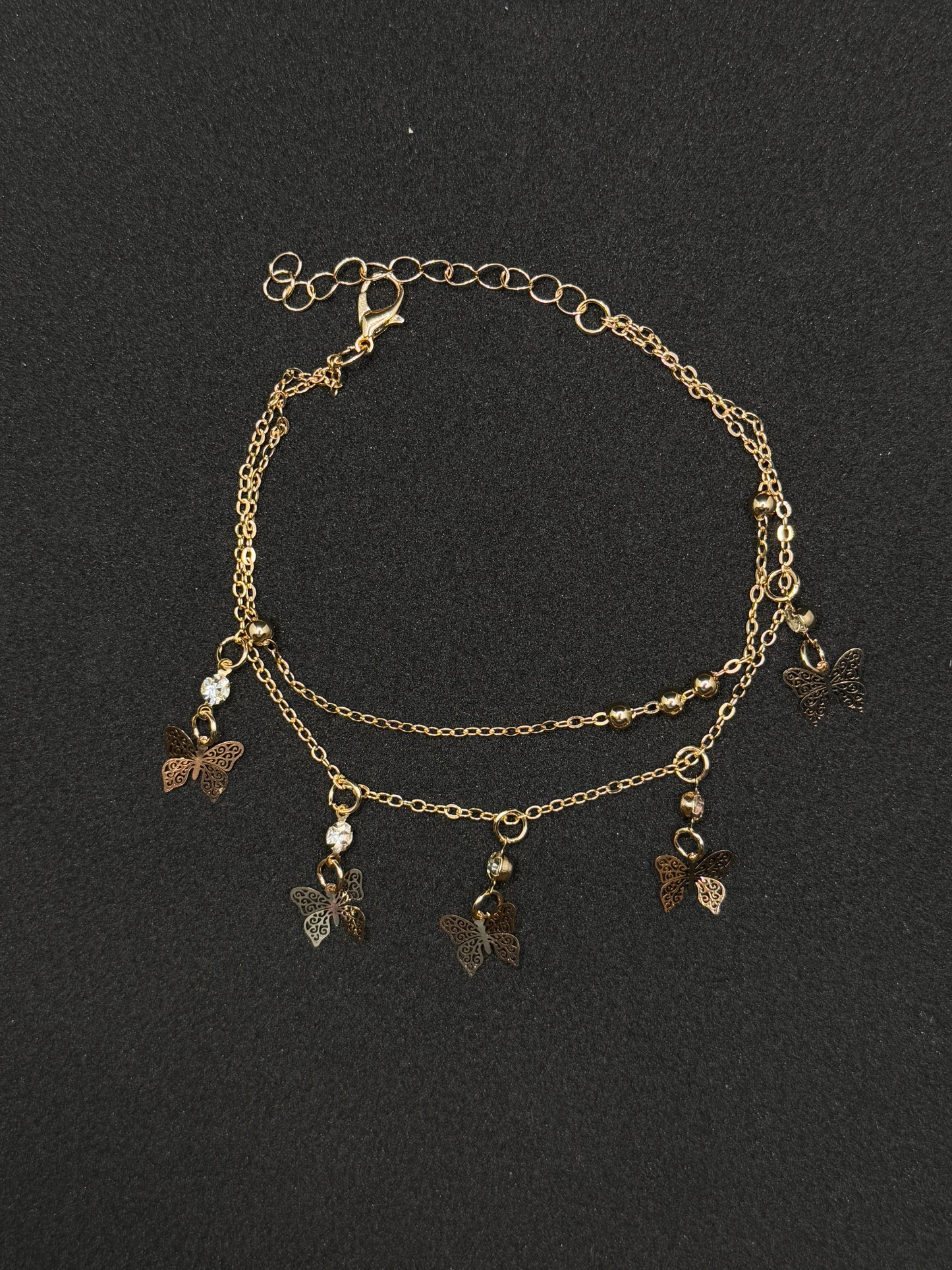 Bracelet with butterfly charms